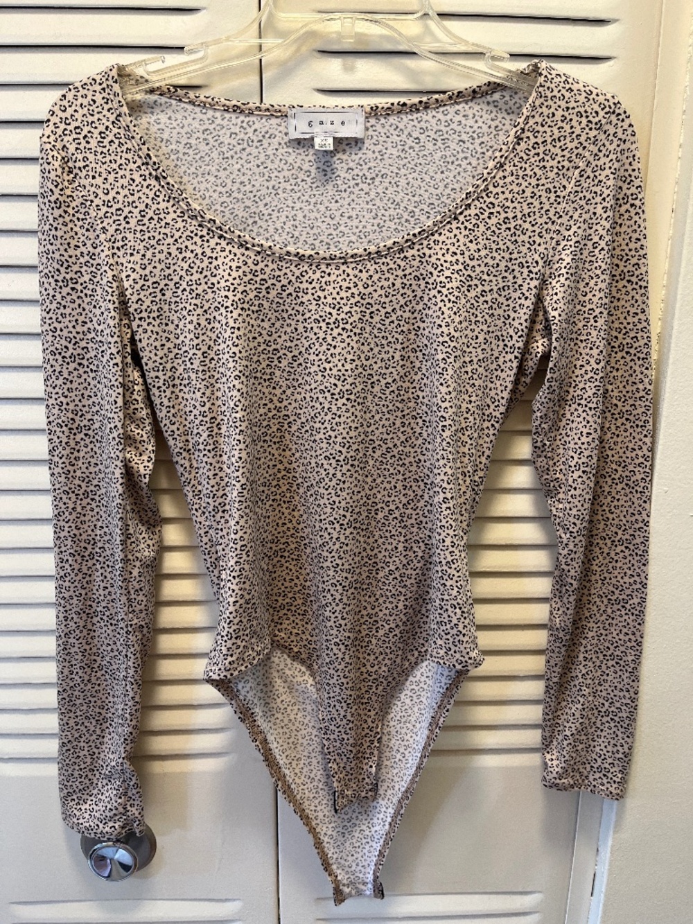 Beige & Black Cheetah Print Bodysuit